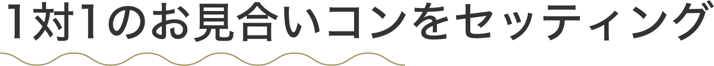 1対1のお見合いコンをセッティング